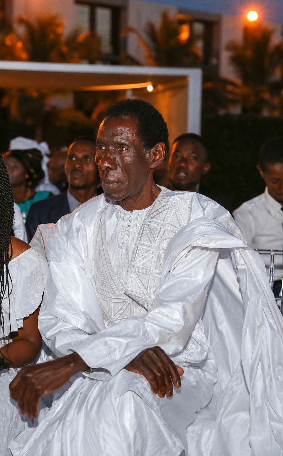 Aziz au mariage de sa fille cadette le 2 décembre 2017 à Dakar.