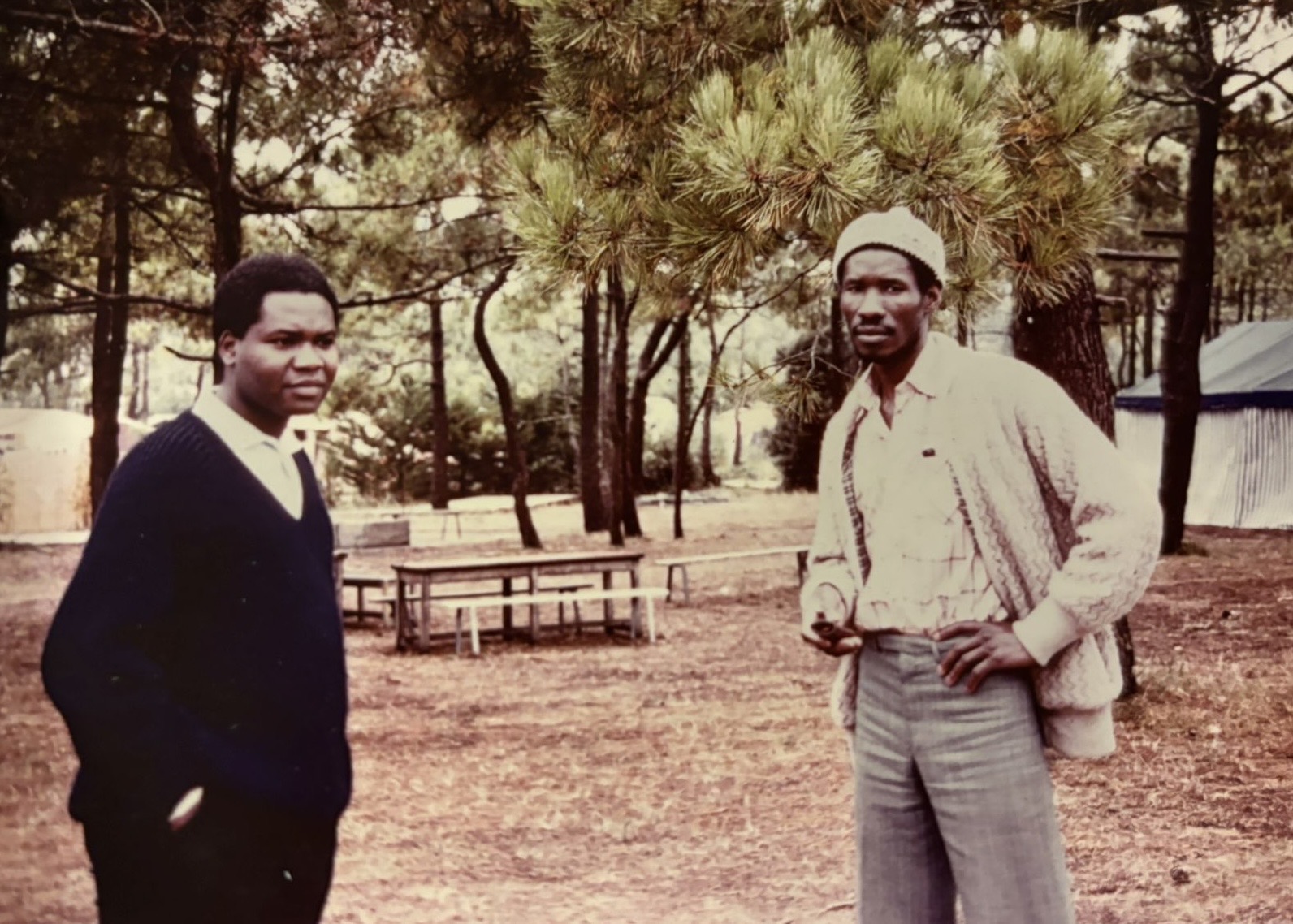 Aziz à droite, à Toulouse dans les années 1980.