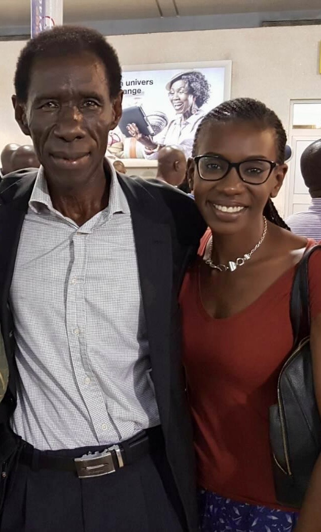Aziz avec sa fille aînée, Abidjan, octobre 2017
